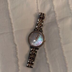 Michael Kors Two-Tone Watch with Iridescent Dial